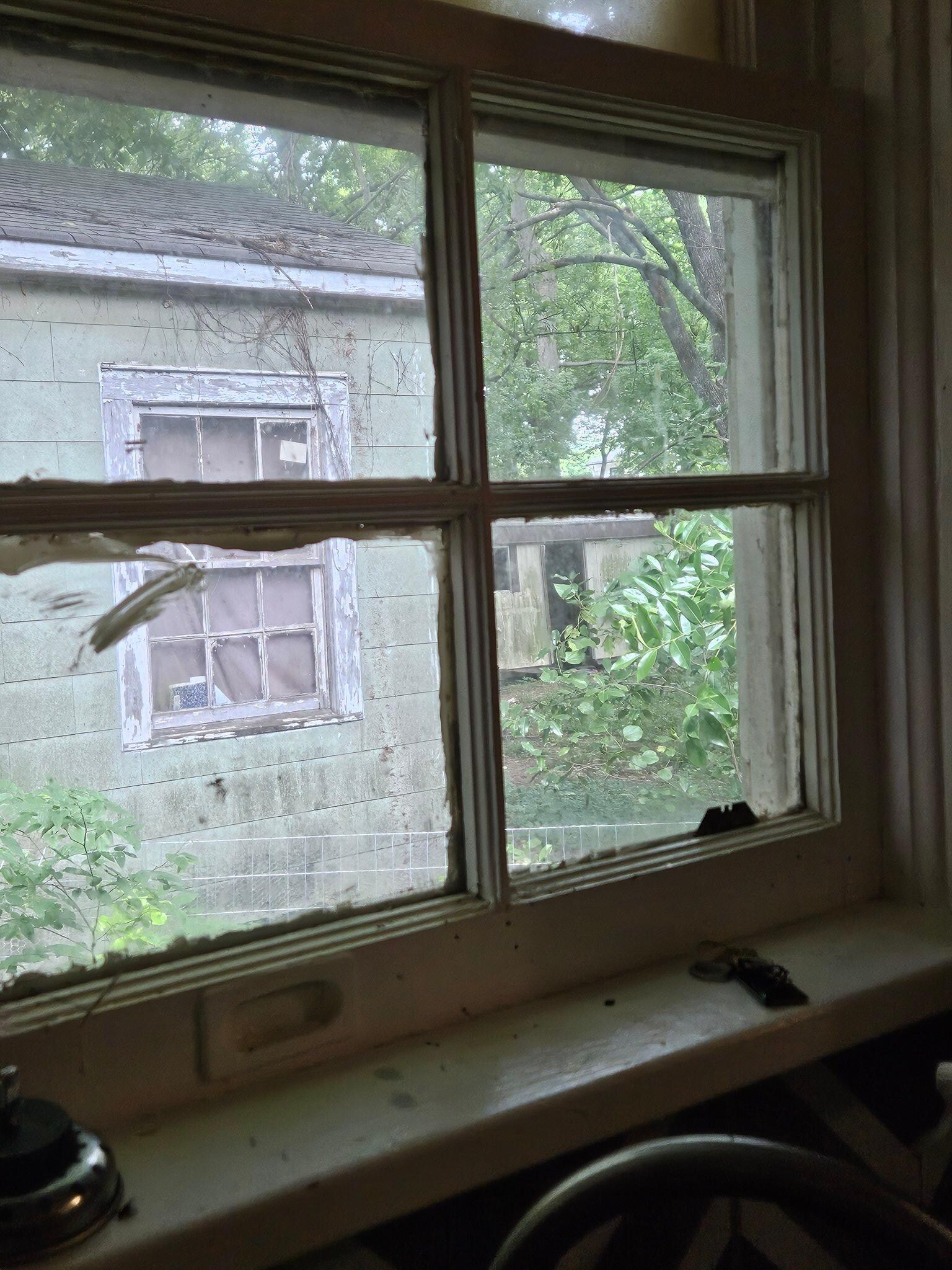 The view out the kitchen window. Not at all what the listing shows!