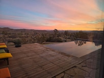 Sunrise by the pool đ