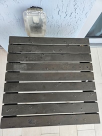 Table on balcony