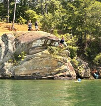 Jumping rock on Keowee.
