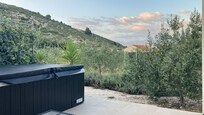 Whirlpool in mitten von Olivenbaum PlantageN sie weg, komme ich