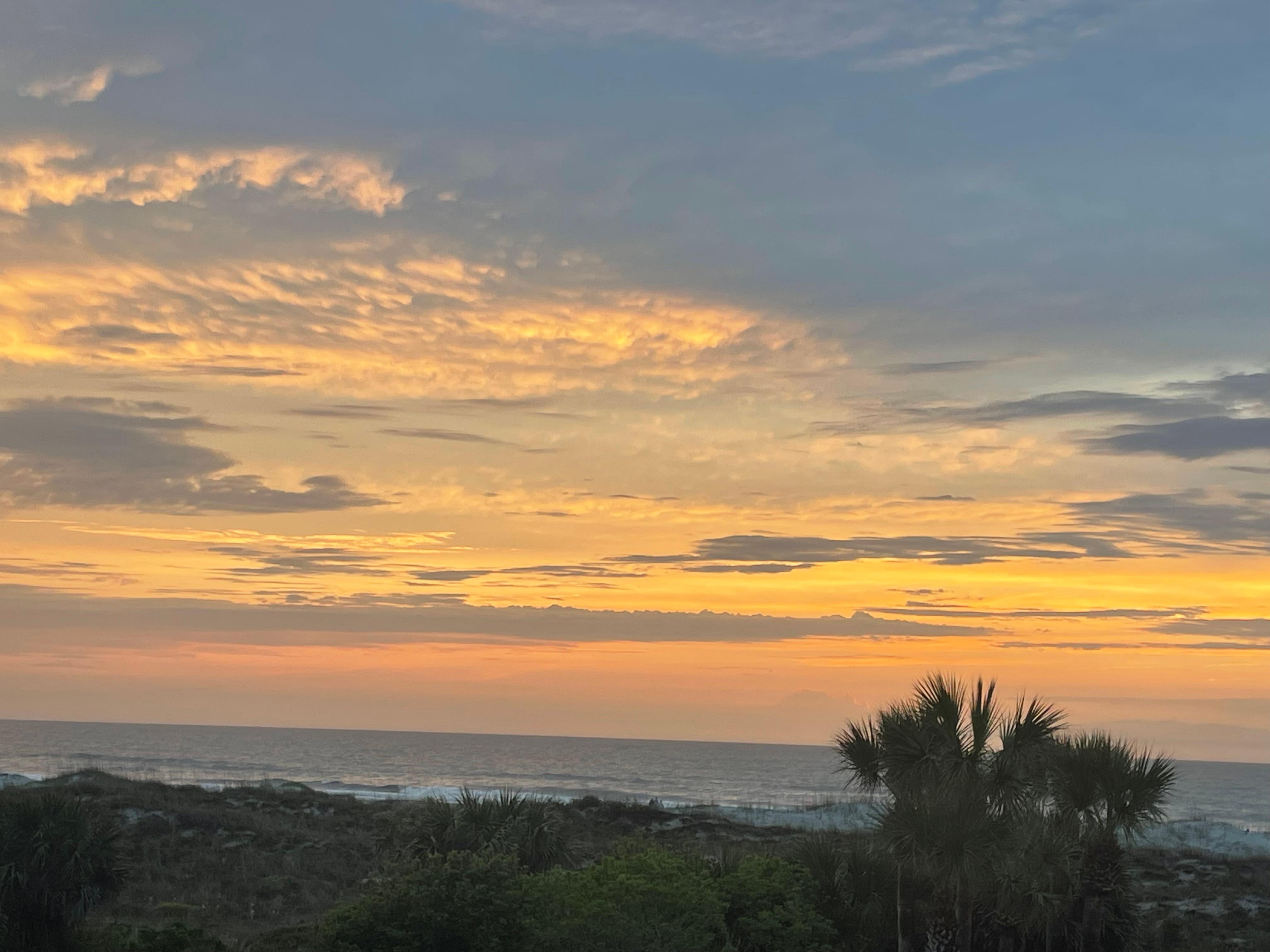 Sunrise from balcony. 