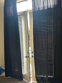 Had to use a chair to keep doors closed.