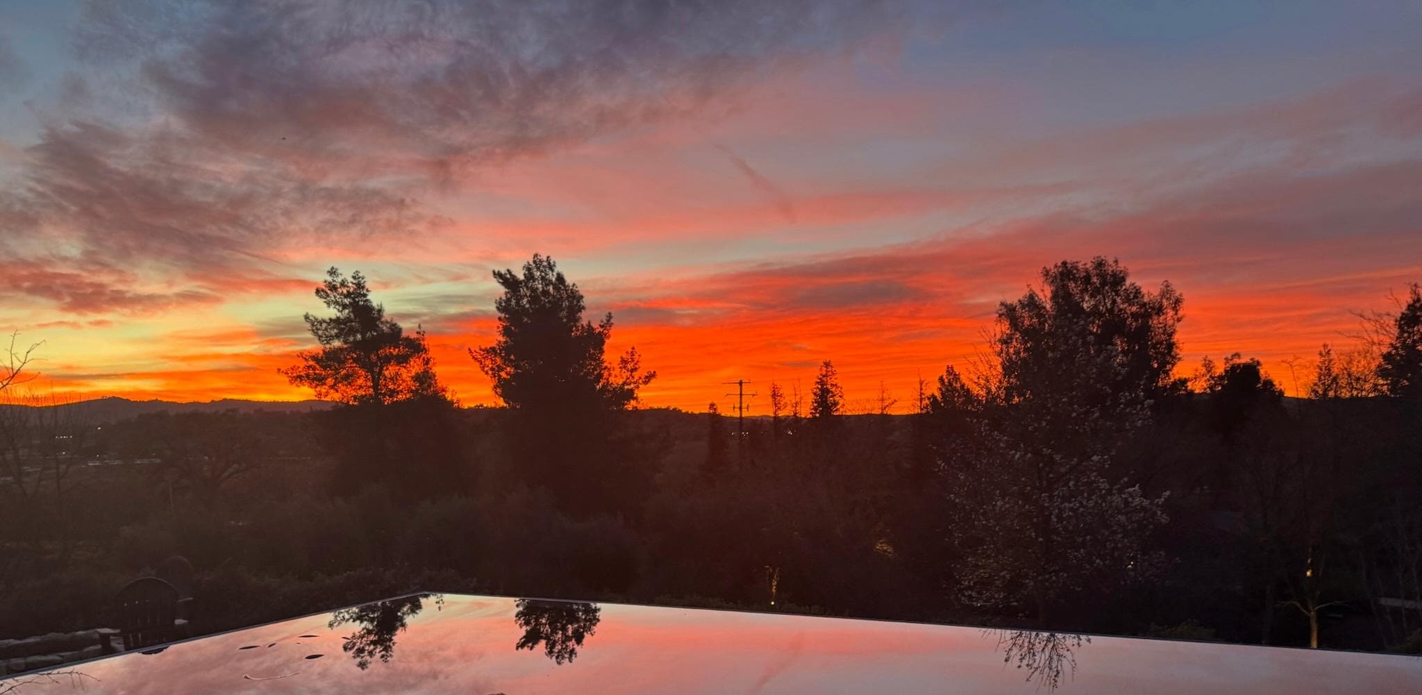 Sunset from the pool deck