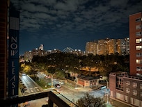 View out towards the Williamsburg Bridge from the balcony.