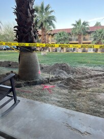 Construction outside our room