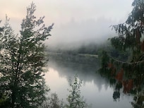Early morning view from the balcony.