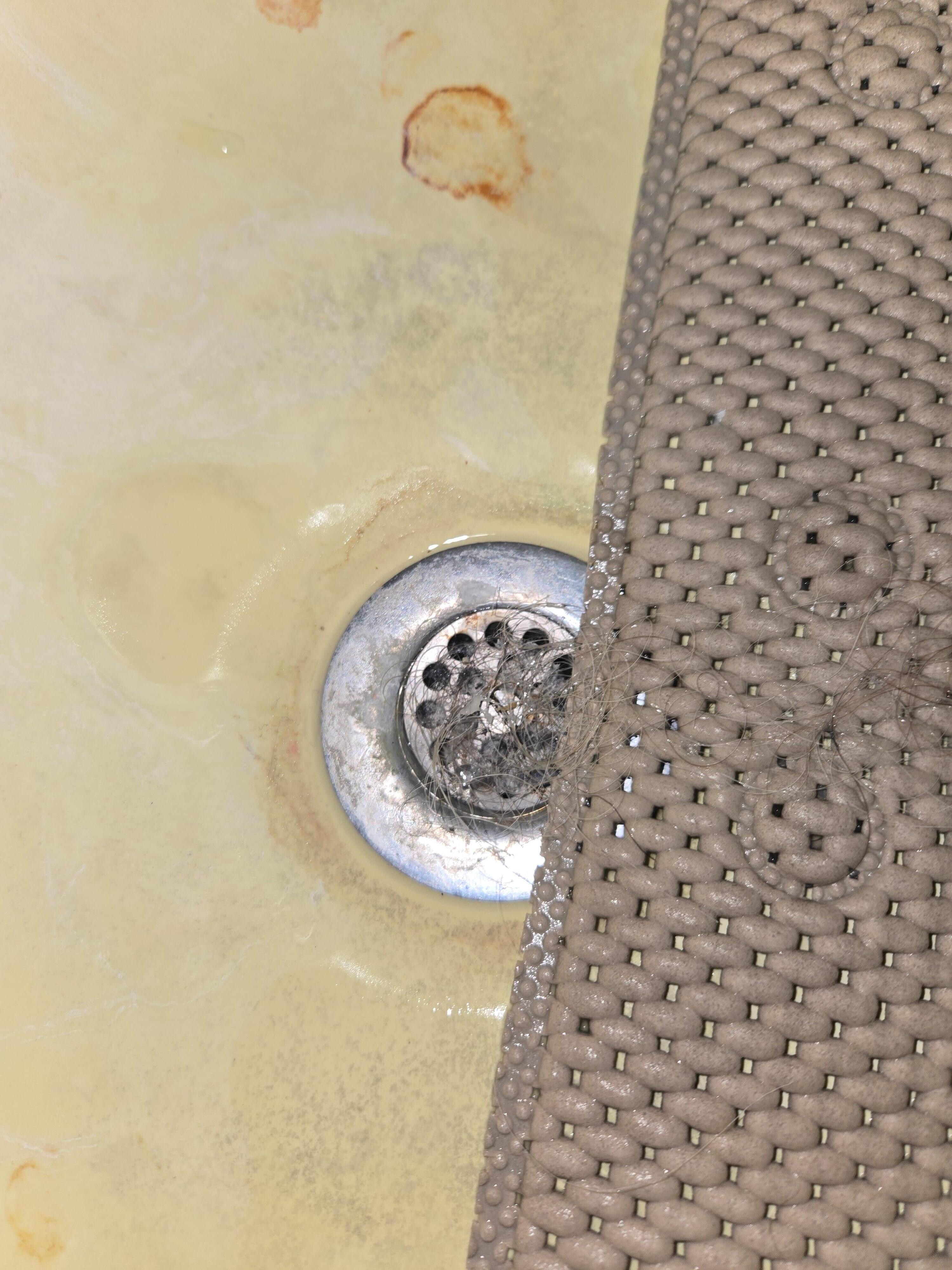 Hair on the drain