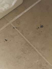 Dirty bathroom floor