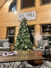 The Christmas decorations were lovely.