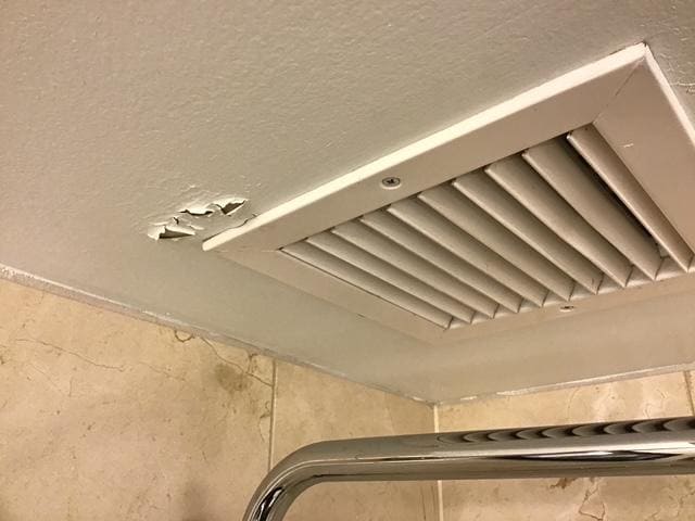 Paint peeling in bathroom