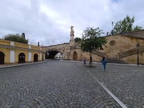 View of Charles bridge from hotel