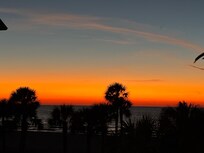 Sunset from the top balcony on our last night
