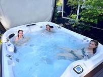 Girls liked the hot tub