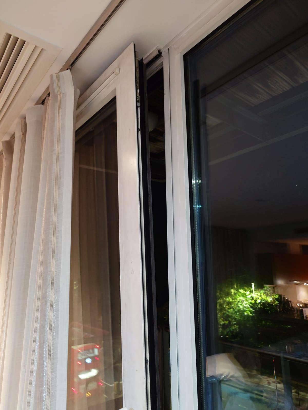 Door would not shut with a gale blowing in.. 