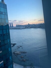 View from hotel window (we didn't get a luxury room)