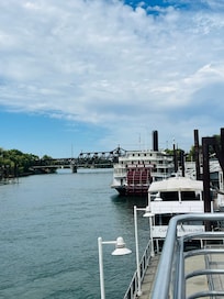 Walking distance from old town Sacramento. Right next to the riverfront.