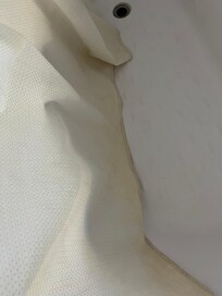 Bottom of shower curtain was filthy