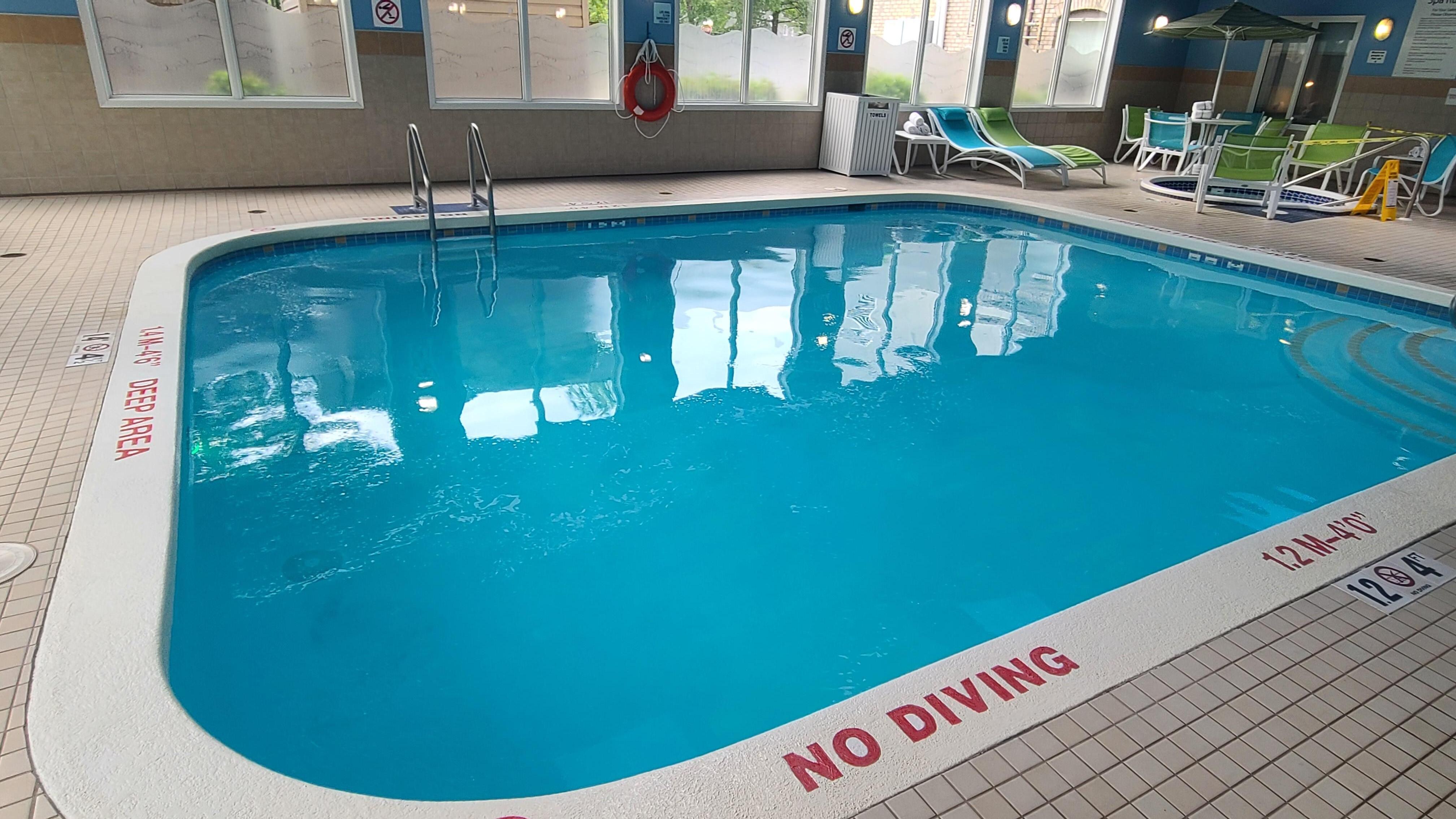 The pool was chilly, but still enjoyable. It's a good size.