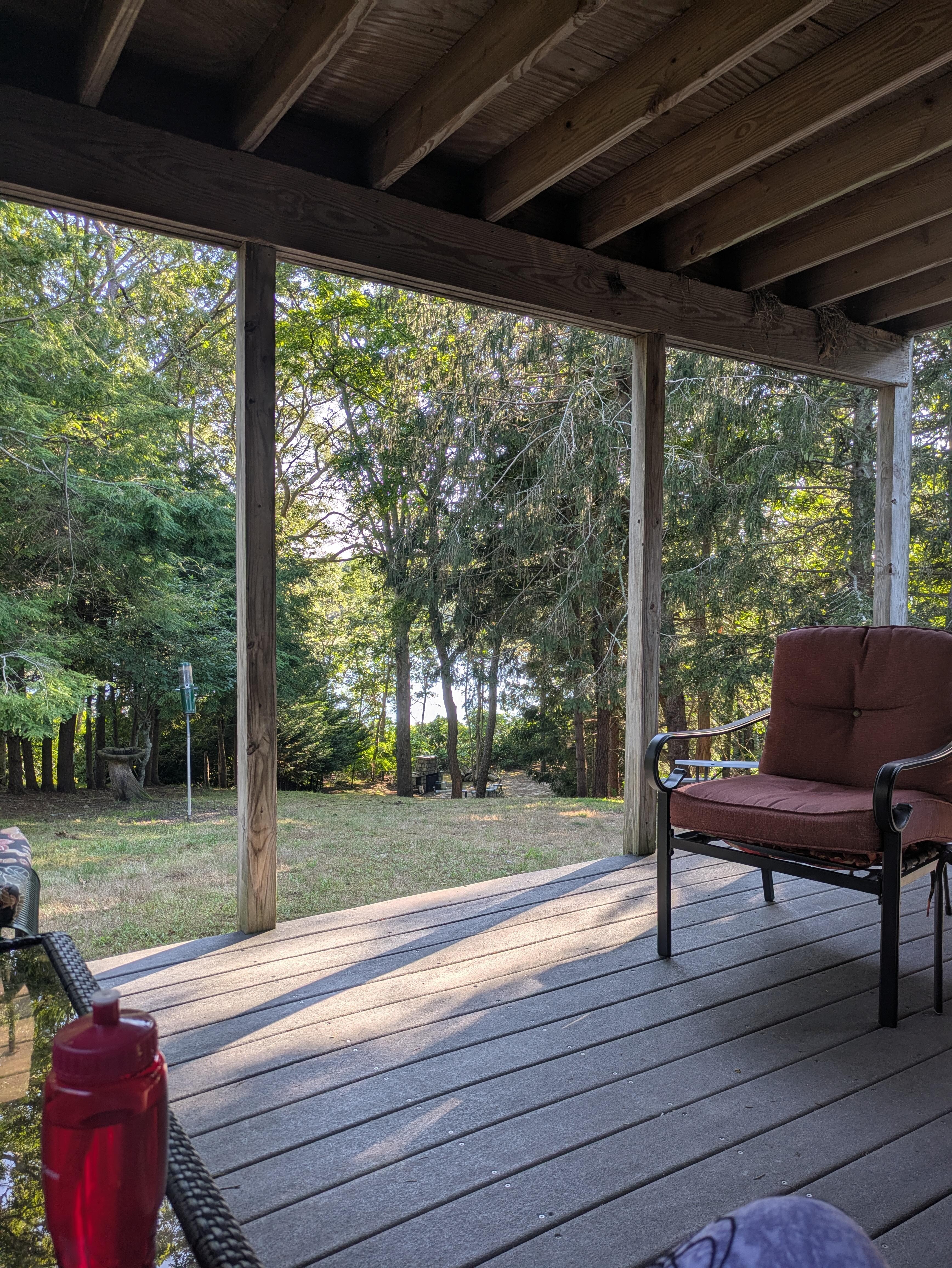 Beautiful covered back porch.