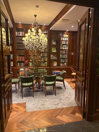 The library - lots of reading material - and complimentary sweets!