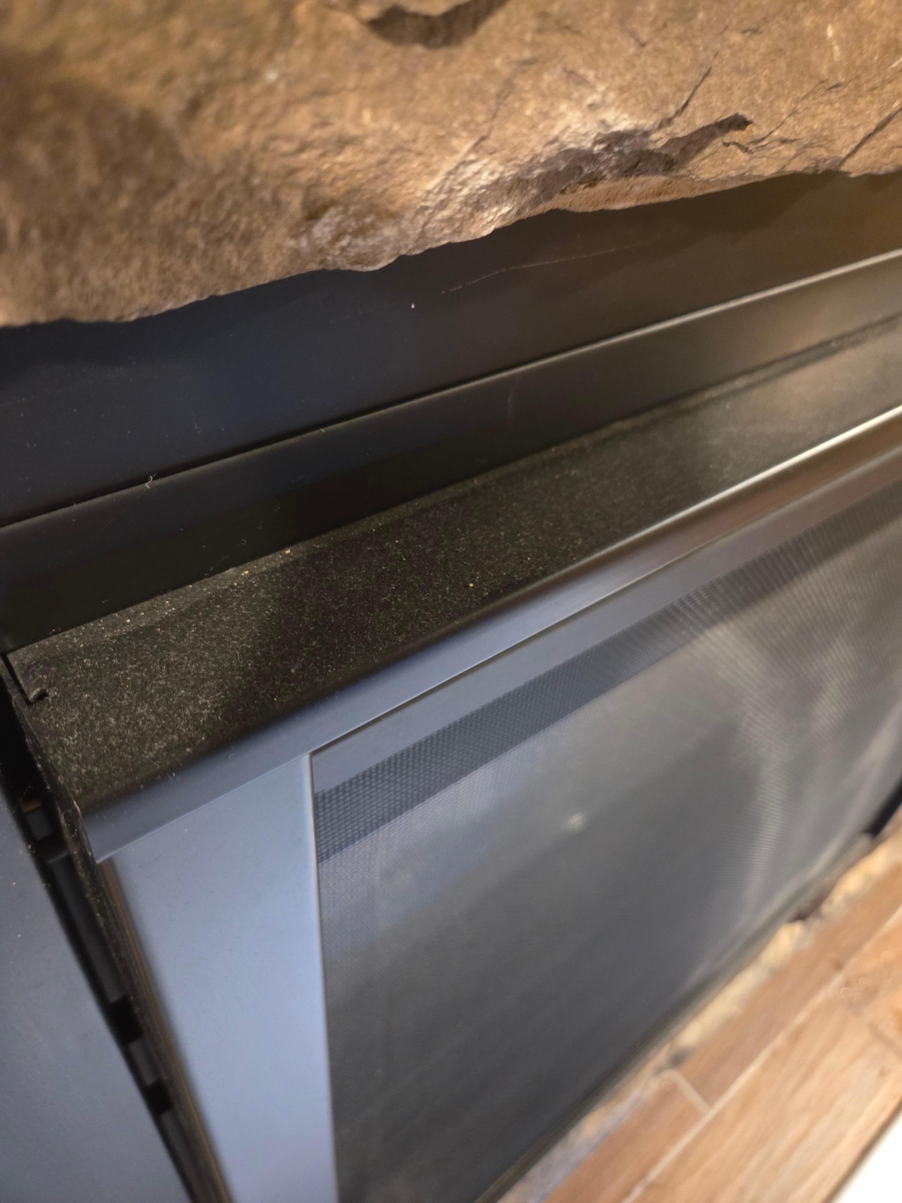 Dust on fireplace