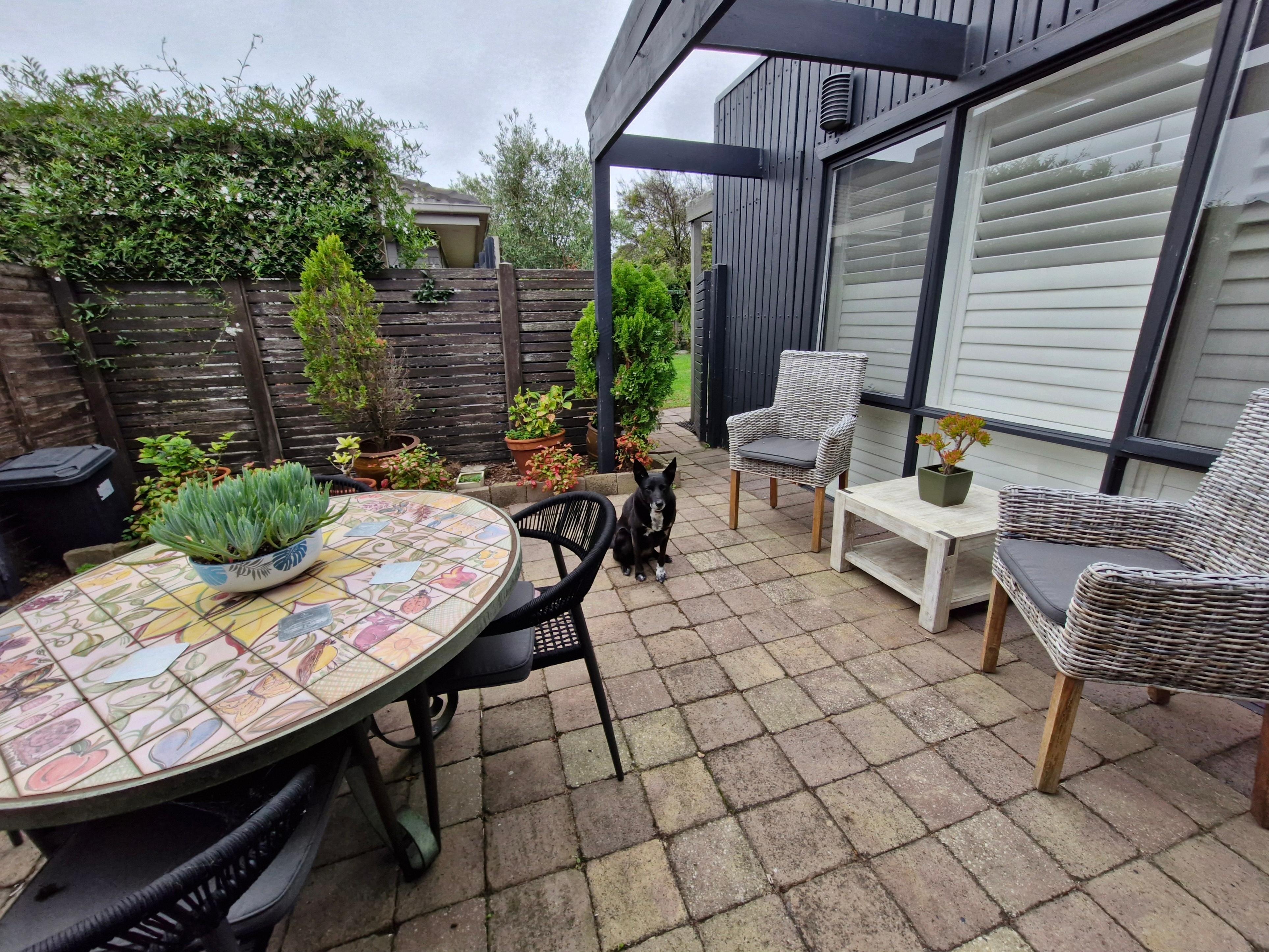 Our dog enjoyed secure access to both front and back areas.