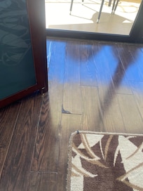 broken floor tiles around the room / general maintenance issues