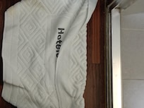 The same towel from day one cause its stains on it are the same