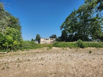 From the beach looking at the house from the back.
