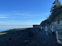 Rocky beach with a lot of collectibles