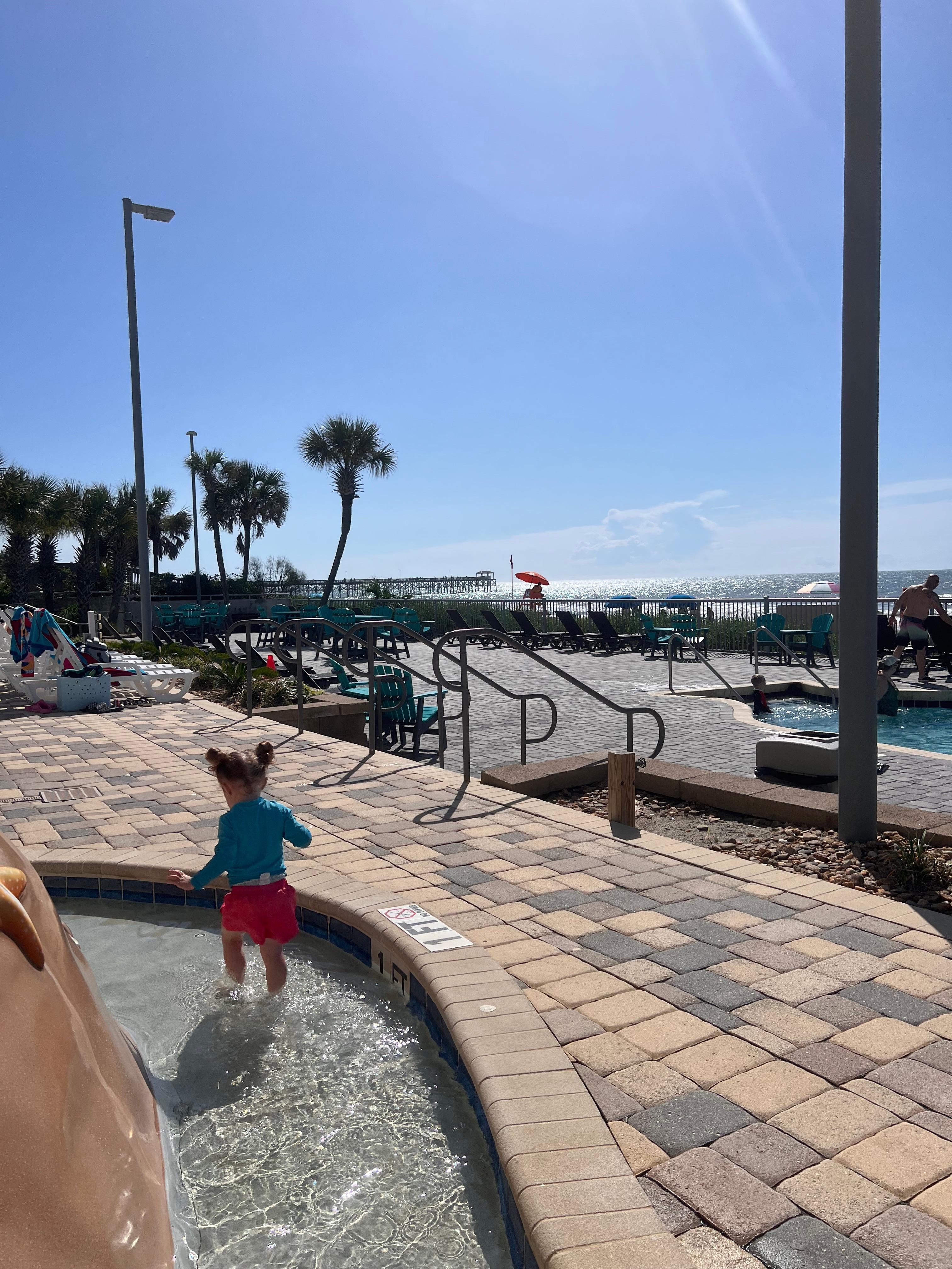 Kiddie pool ocean view