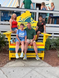 Walking on the boardwalk