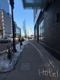 Out the front door and the Garden is right there !