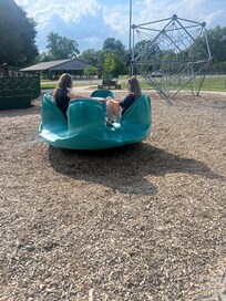 At the local park, a short walk away