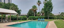 Walkway from pool to our patio!