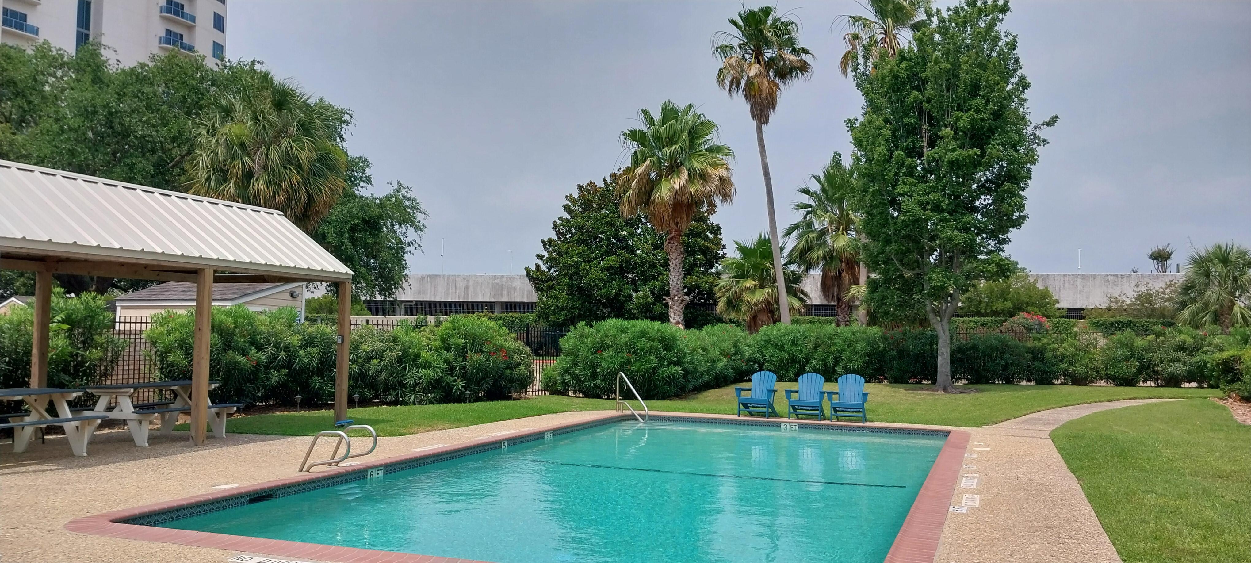 Walkway from pool to our patio!
