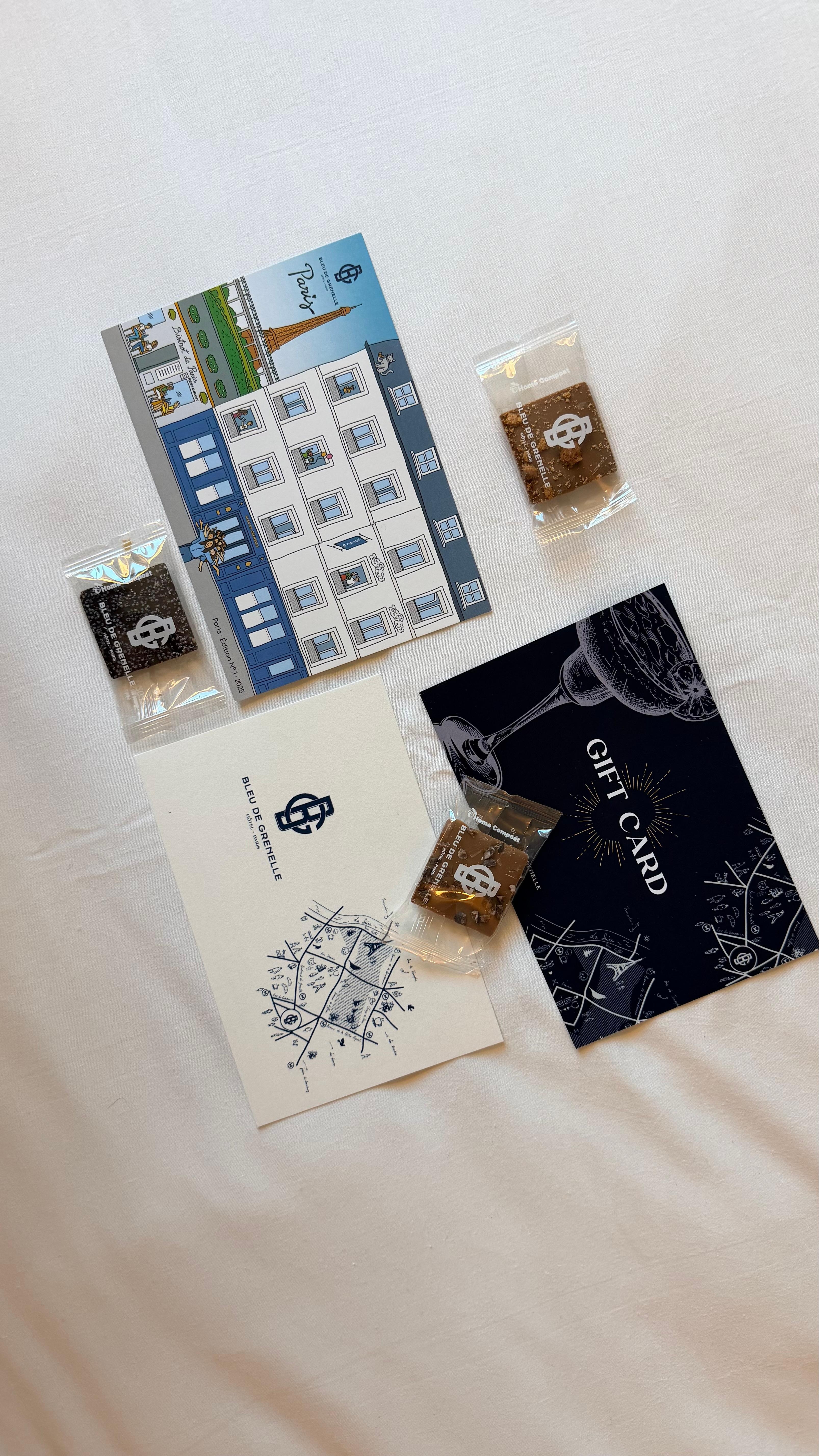 Welcome kit in the room at check-in