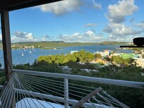View from the hammock on the porch.