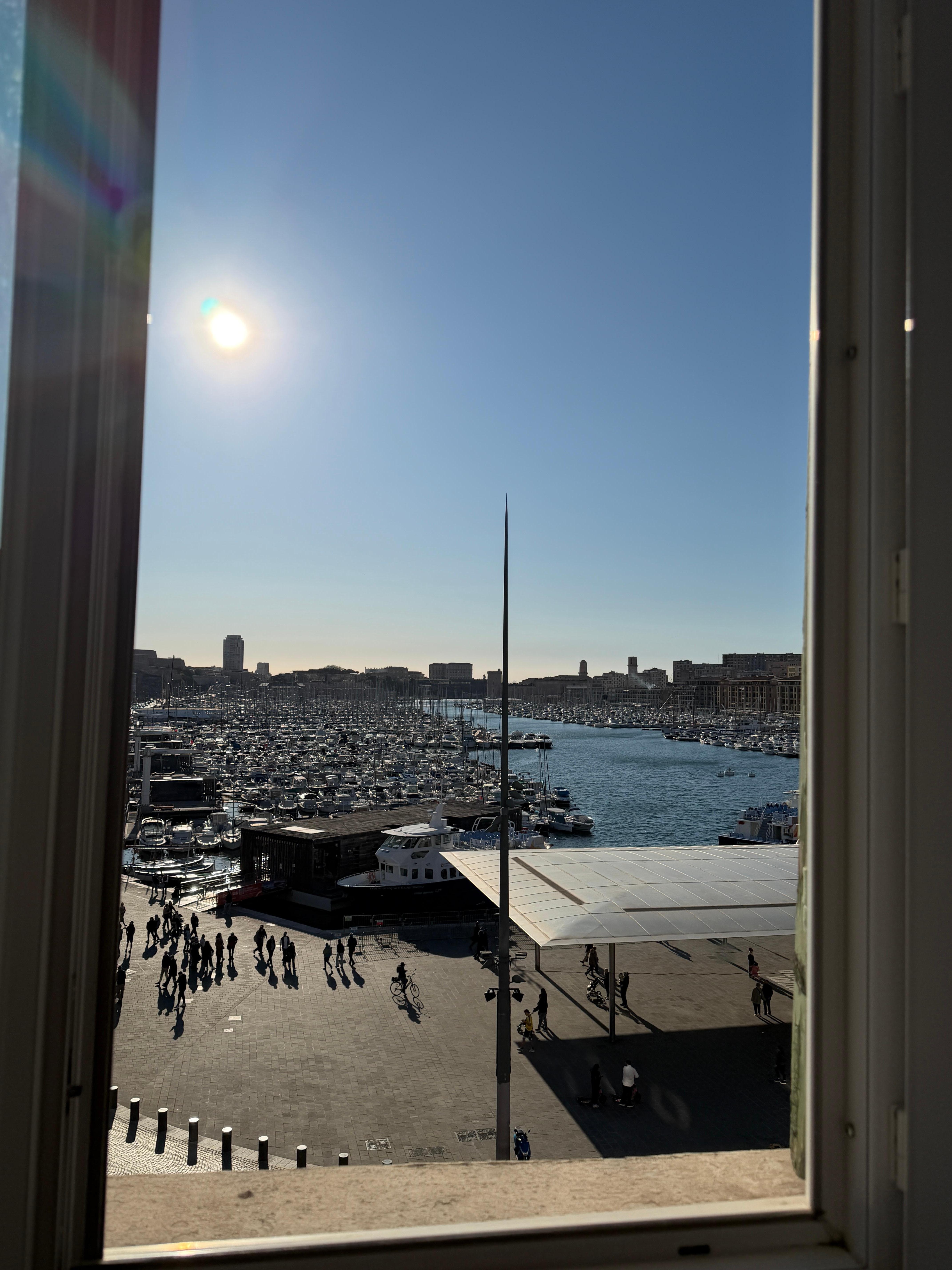 Daytime view from the room window. 