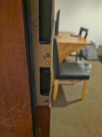 Would have been so easy for someone to simply bang the door with a shoulder or a kick and they would have had access to my room.