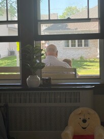 Grandpa and our grandson enjoyed the front porch.