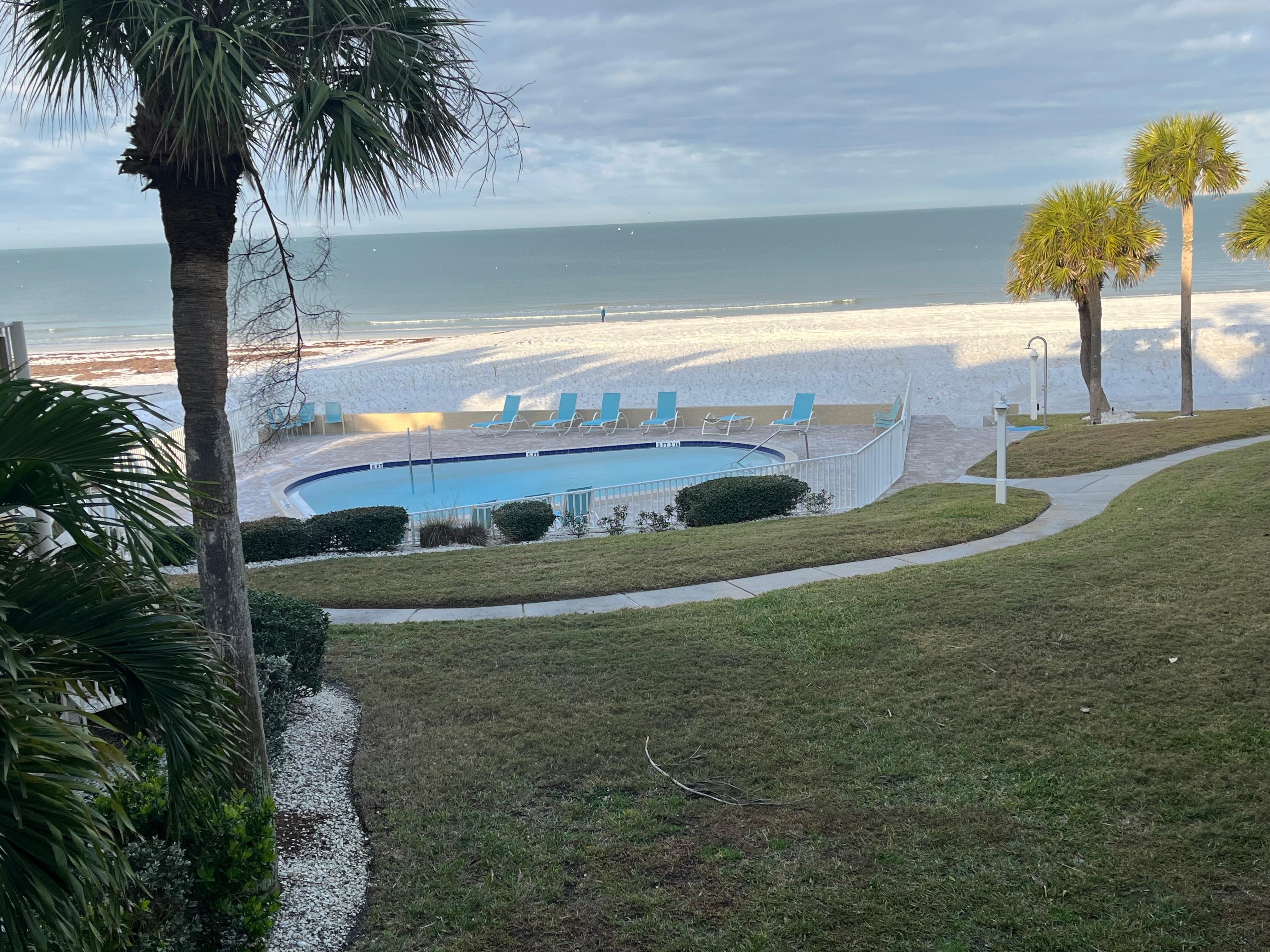 Beautiful location right on the beach.