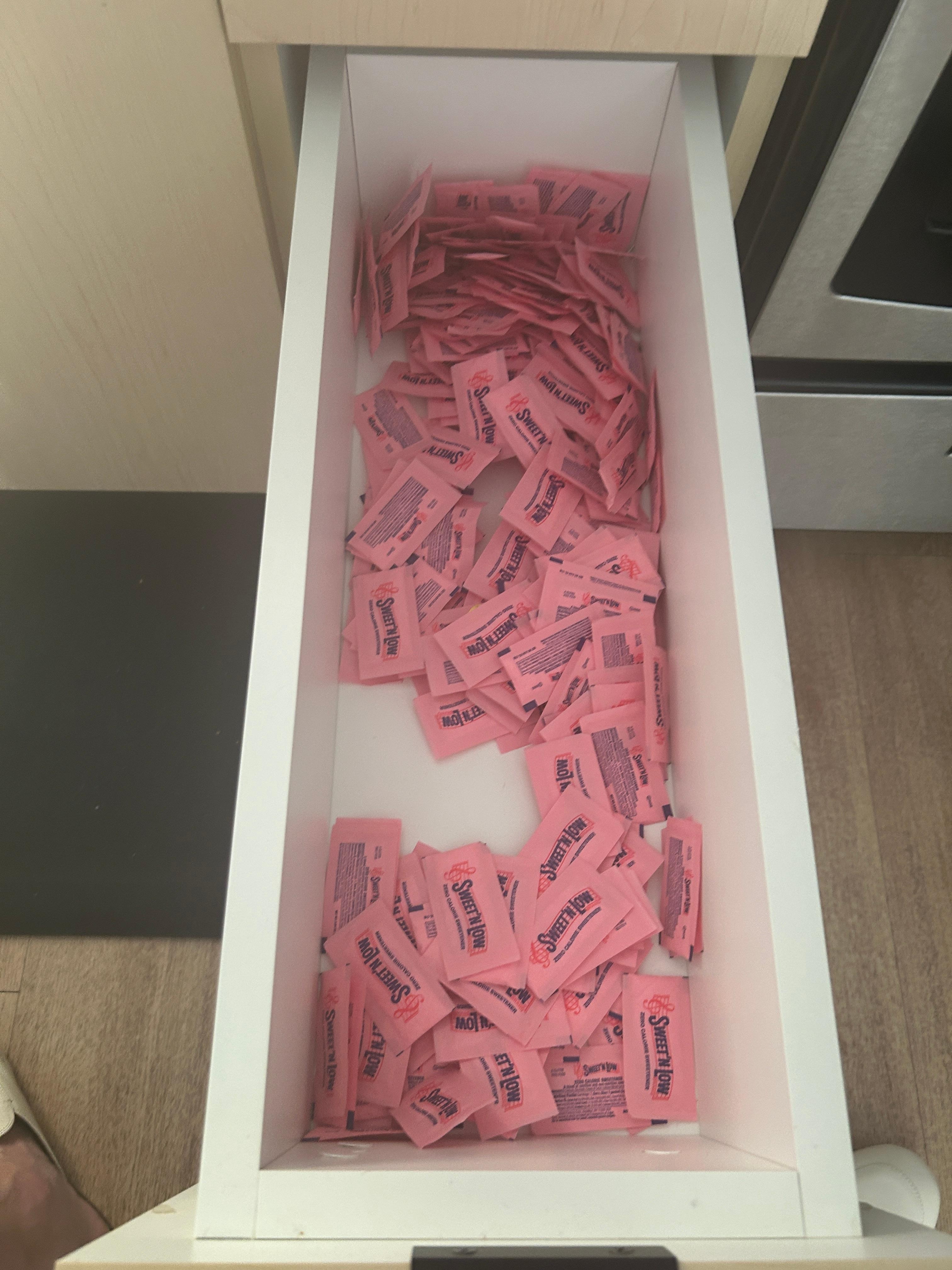 Mother lode of Sweet and Low and yet no utensils