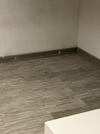 This is a picture of our floor. Nasty