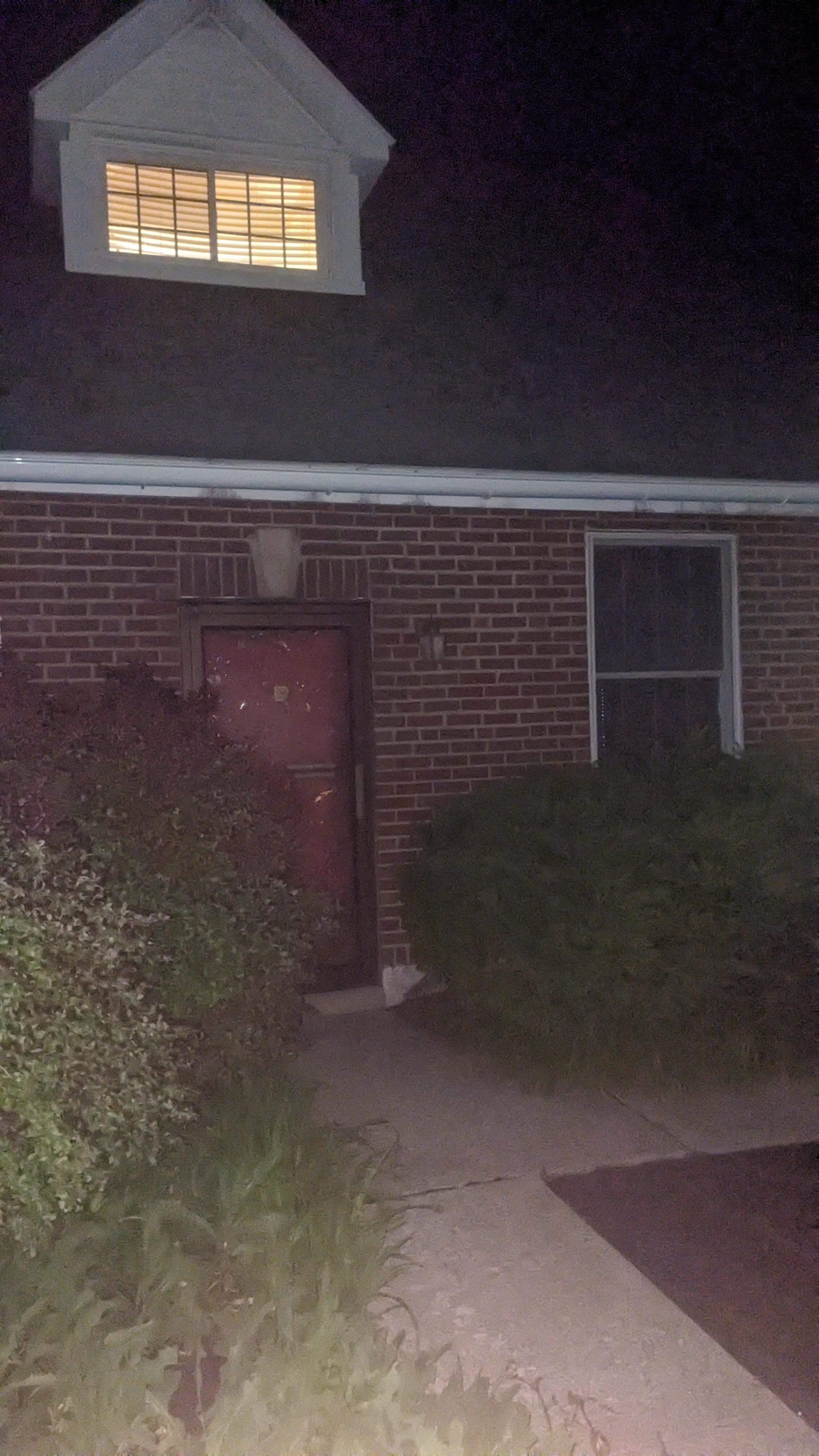 Outside picture with flash on.
