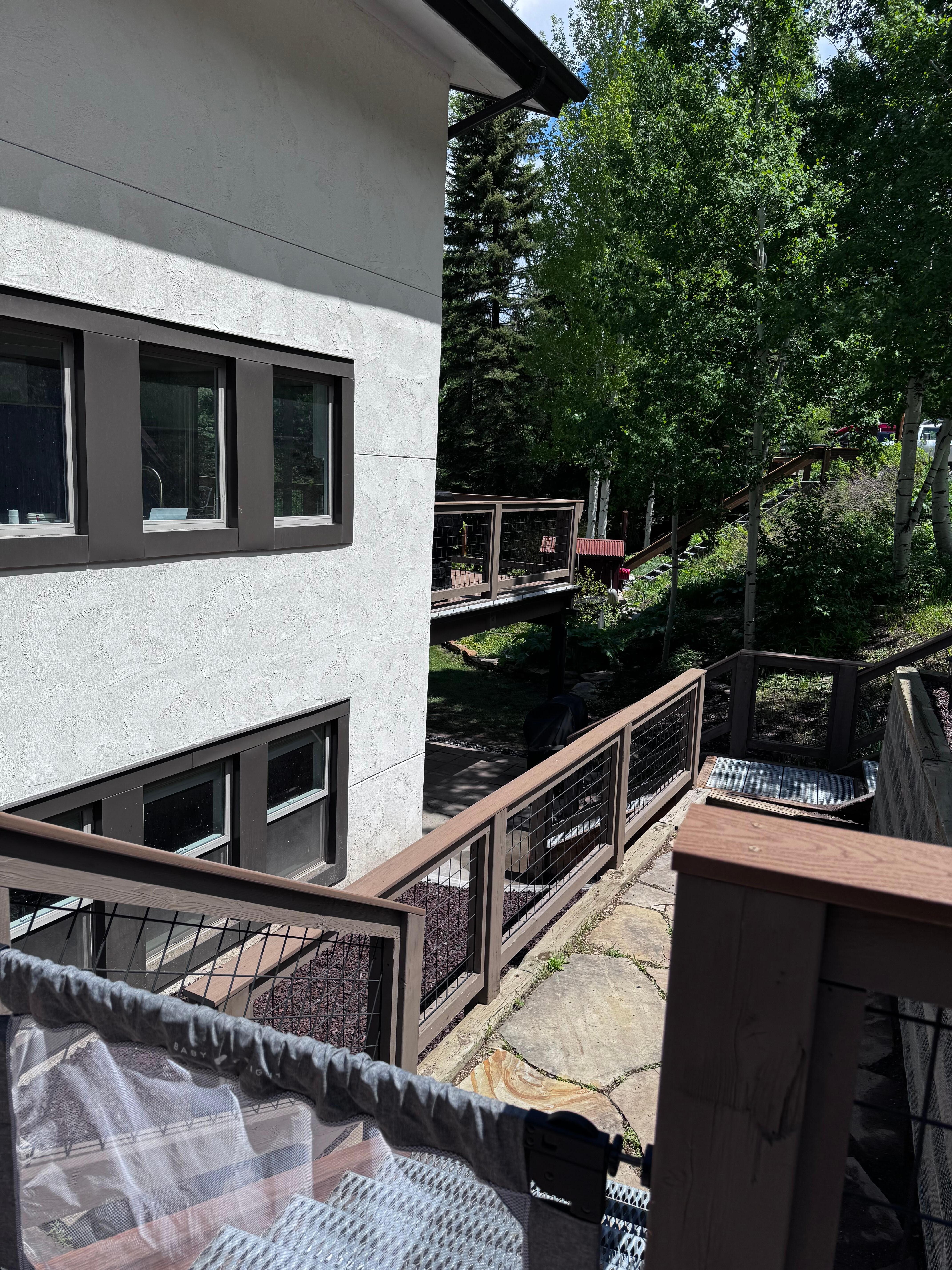 Outdoor stairs to lower unit