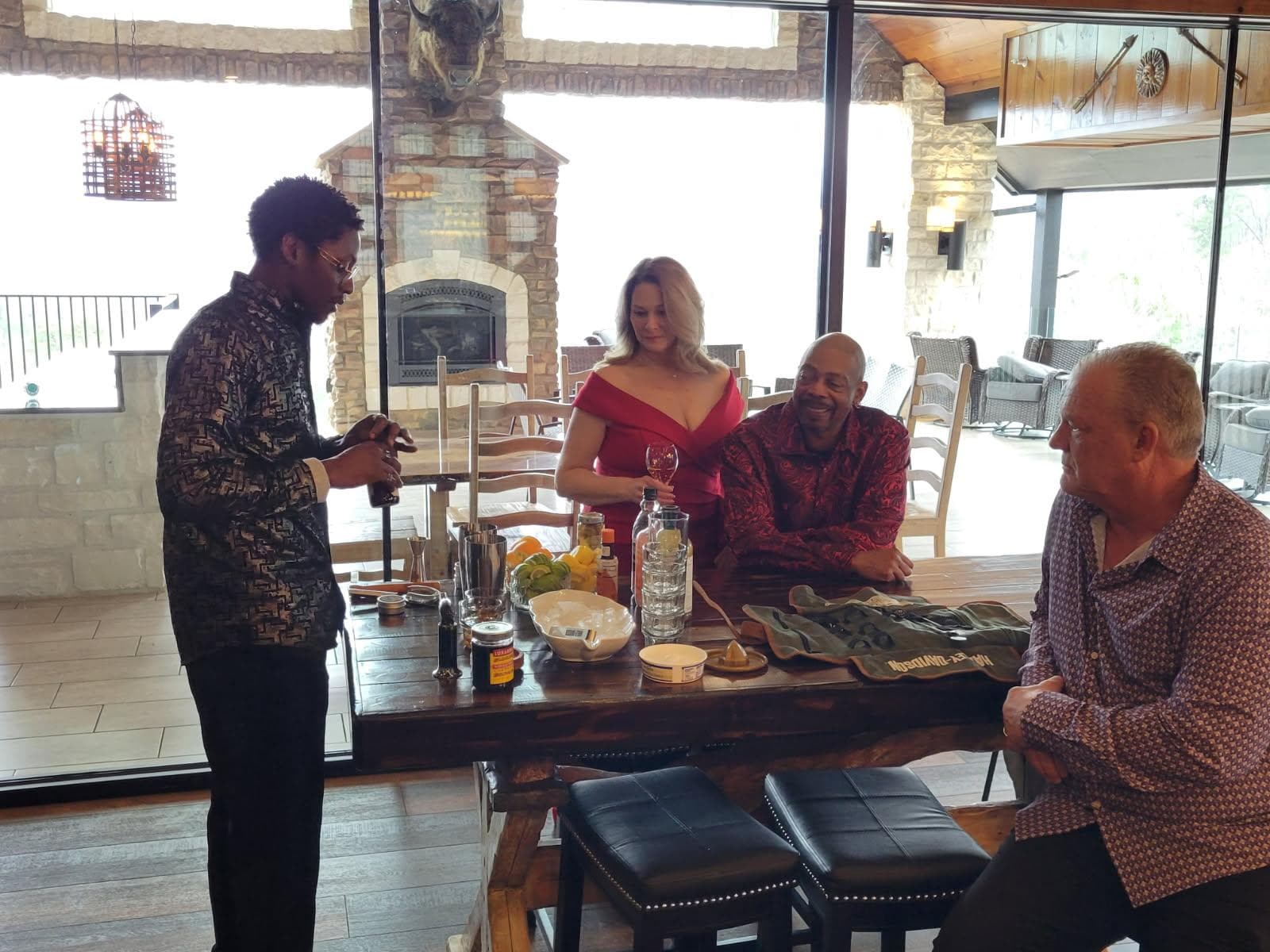 Hired a chef and a bartender for a formal dinner party