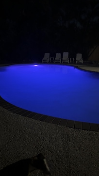Pool at night