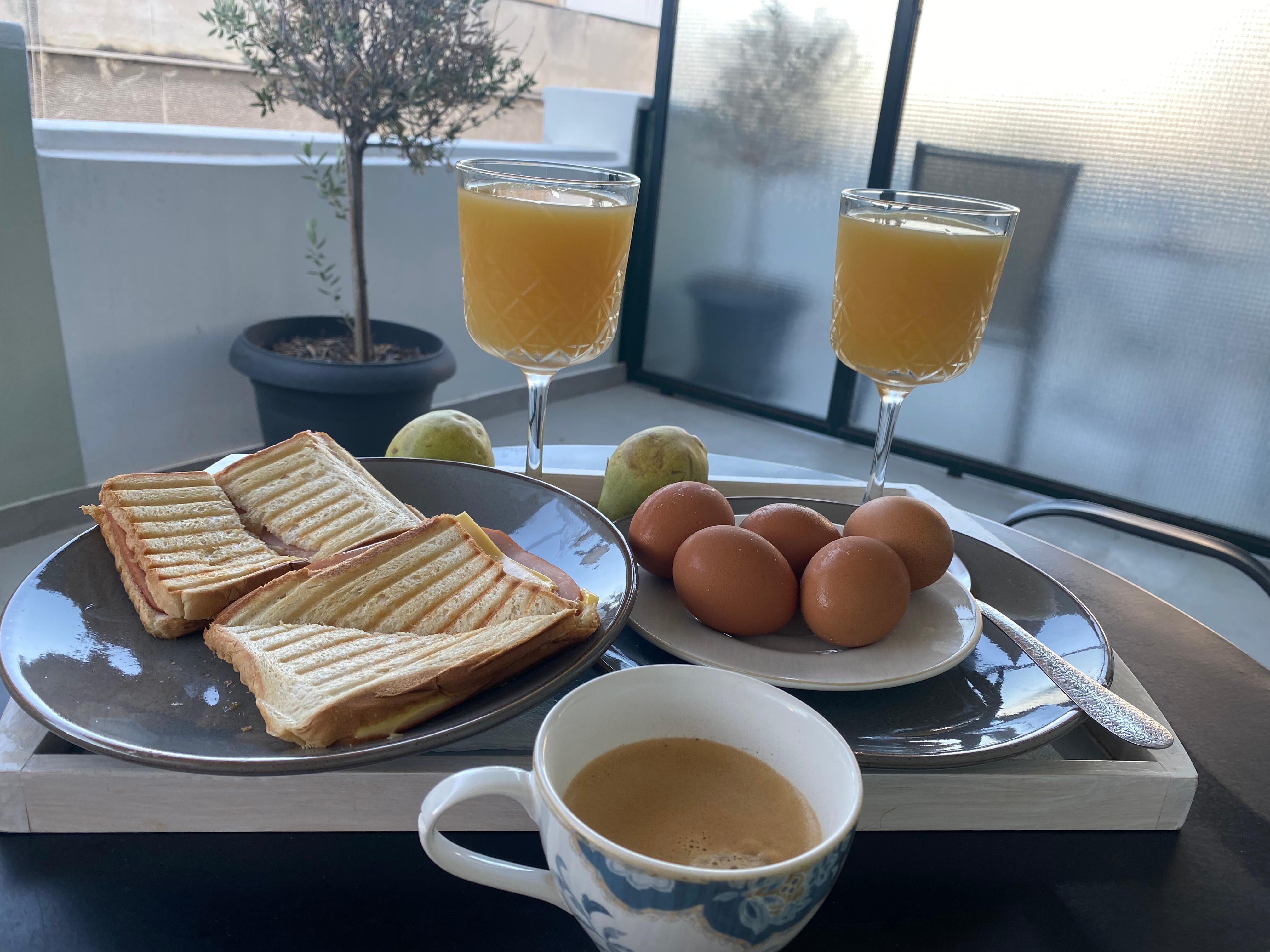 Breakfast on the patio